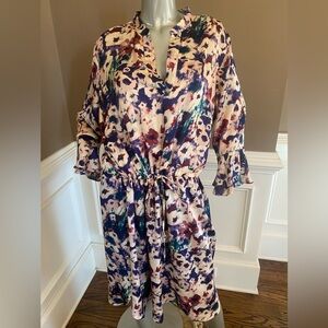 NWT Ralph Lauren Floral Print Women's Drawstring Dress size 18W